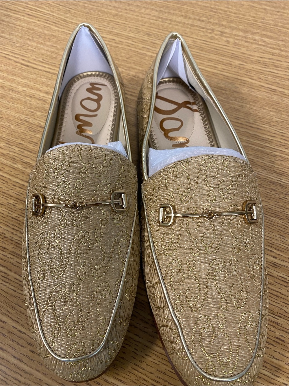 Sam Edelman Loraine Bit Loafers in Natural Metallic Gold